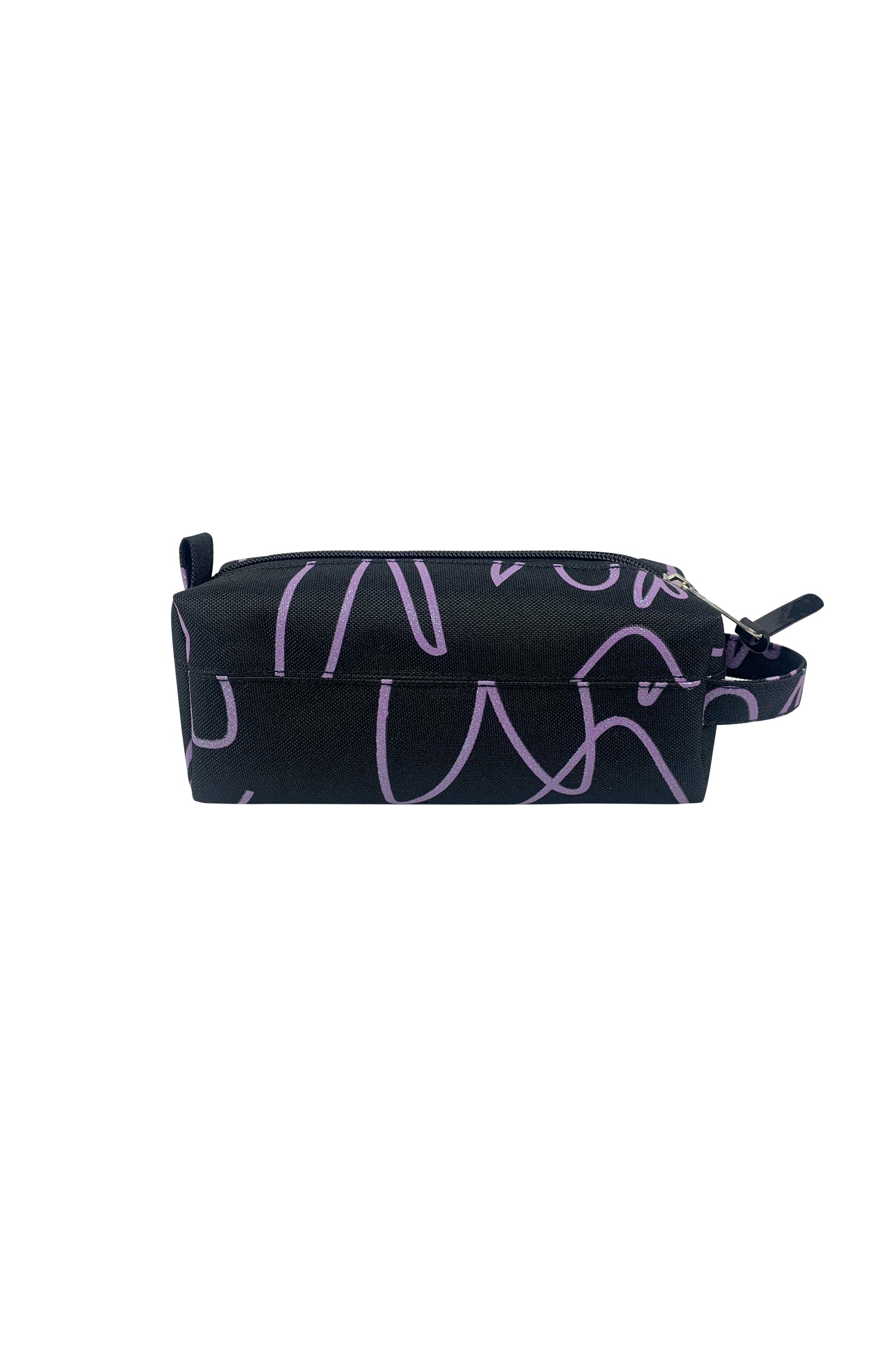 Original Pencil Pouch - Purple Glitter Scribble Heart