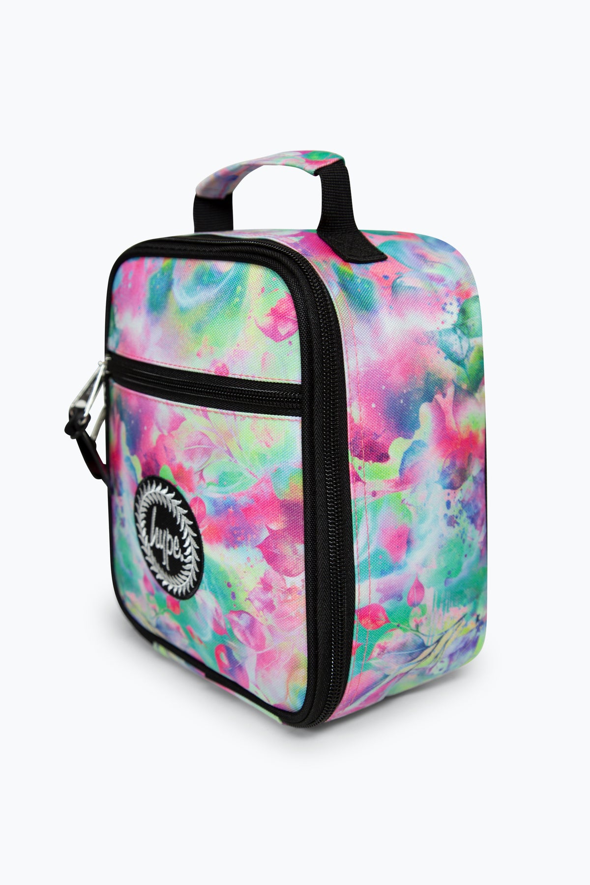 Hype Fairy Forest insulated lunch bag — open showing insulated interior and compartments