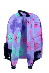 Hype Purple Happy Flowers backpack — dimensions and size reference for school use
