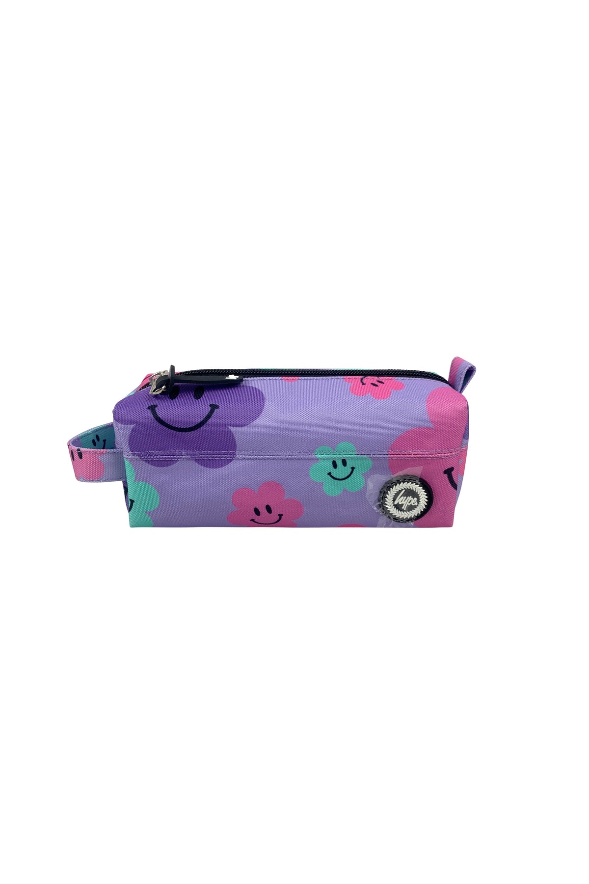 Hype Purple Happy Flowers girls' pencil case — bold design for school in UAE