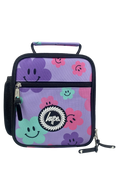 Lunch Bag Insulated Purple Happy Flowers