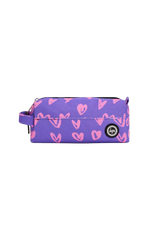 Pencil Case Classic Purple & Pink Scribble Heart
