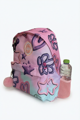 Hype Pastel Toy Chest backpack front view — vibrant print and durable build