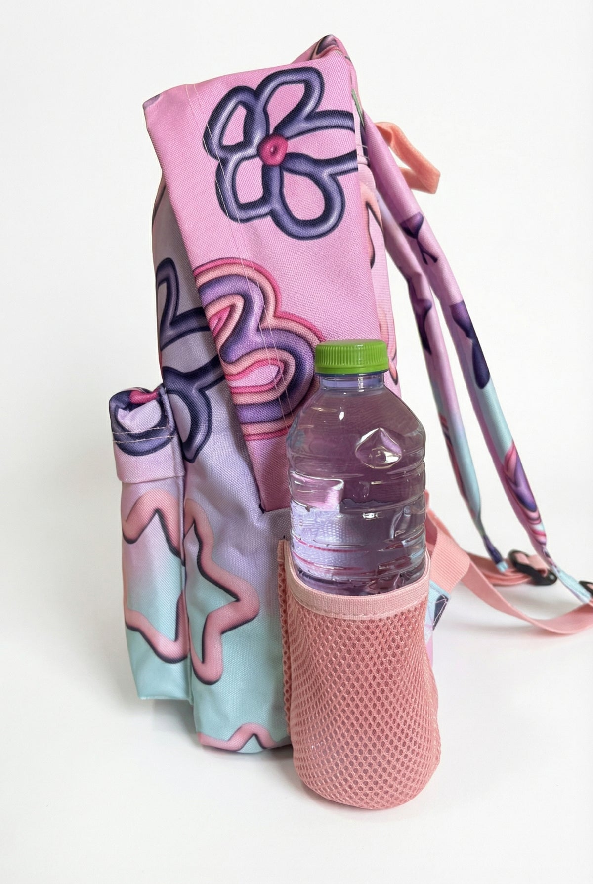 Hype Pastel Toy Chest backpack side view showing padded straps and pockets