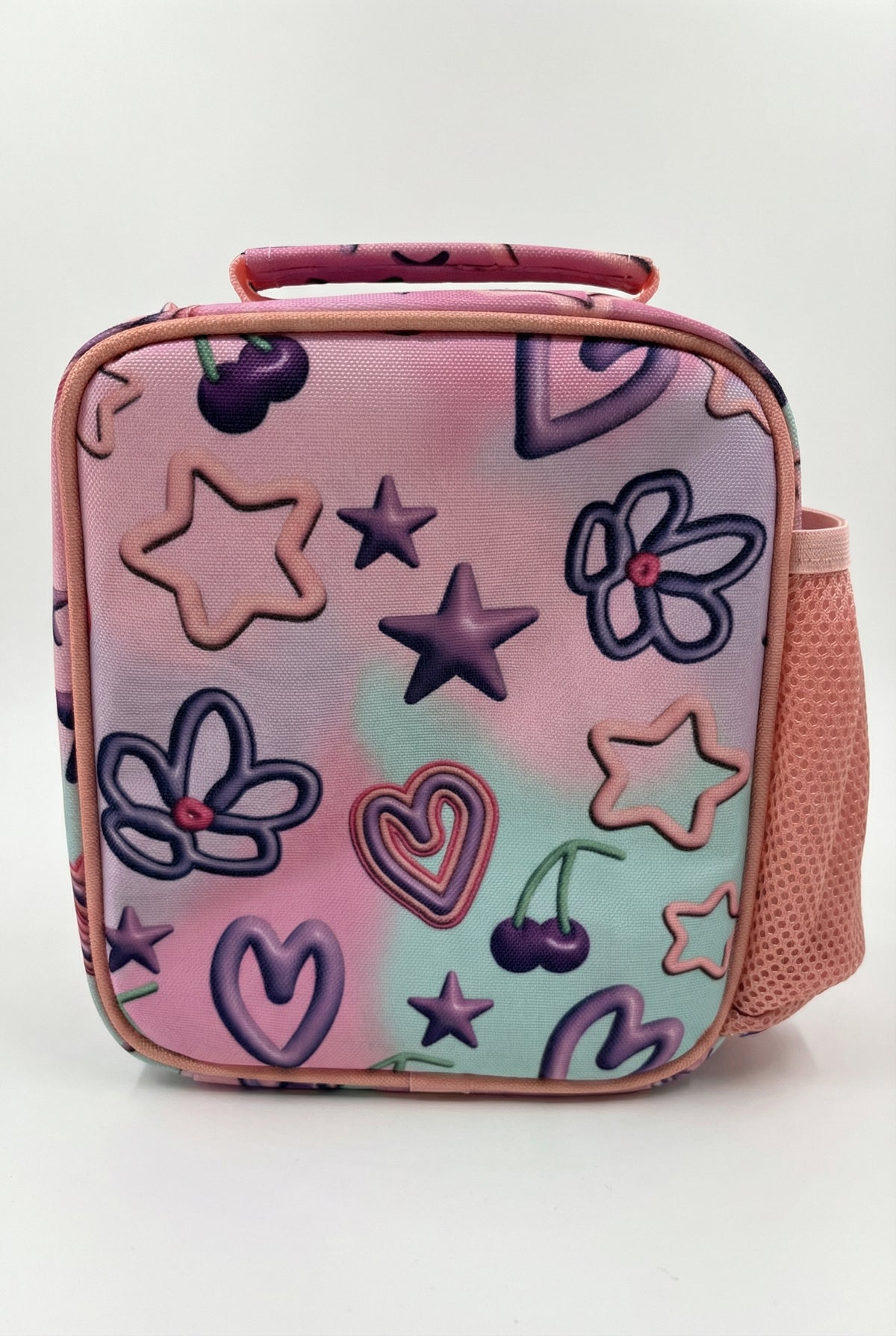 Hype Pastel Toy Chest insulated lunch bag — close-up of logo and design details