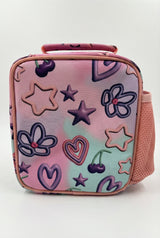 Hype Pastel Toy Chest insulated lunch bag — close-up of logo and design details