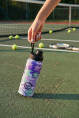 Hype Purple & Green Starfish bottle with lid open — easy-pour spout and clean finish