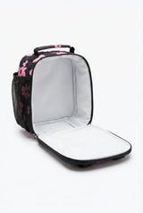 Lunch Bag Insulated Black & Pink Scribble Heart