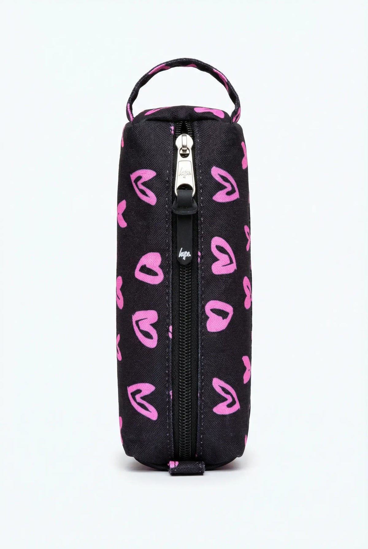 BLACK / PINK SCRIBBLE HEART PENCIL CASE — image 3