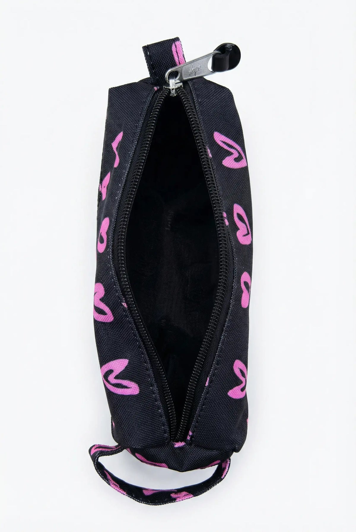 BLACK / PINK SCRIBBLE HEART PENCIL CASE — image 5