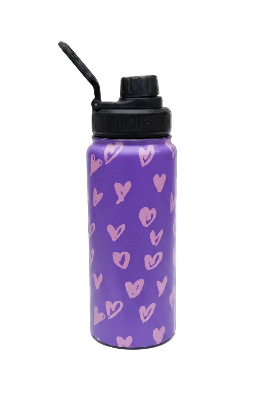 Lunch Ready Set of 2 Purple & Pink Scribble Heart